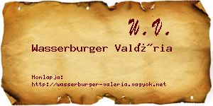 Wasserburger Valéria névjegykártya