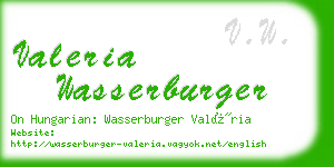 valeria wasserburger business card